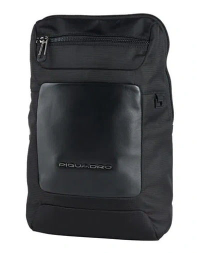 Piquadro Man Belt Bag Black Size - Cow Leather, Eva (ethylene - Vinyl - Acetate), Nylon, Metal, P. E