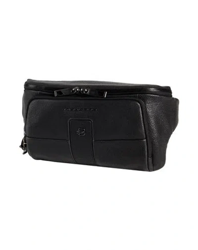 Piquadro Man Belt Bag Black Size - Cow Leather, Eva (ethylene - Vinyl - Acetate), Nylon, Polyester,