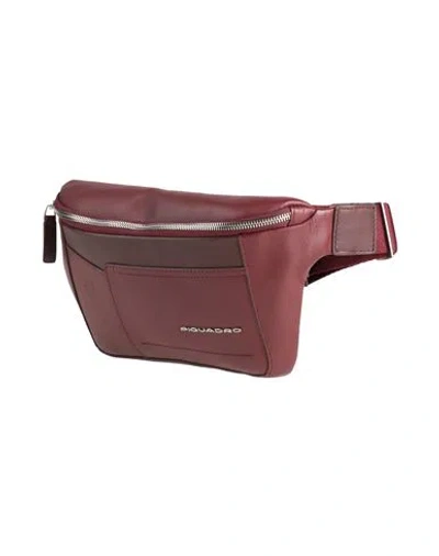 Piquadro Man Belt Bag Burgundy Size - Leather