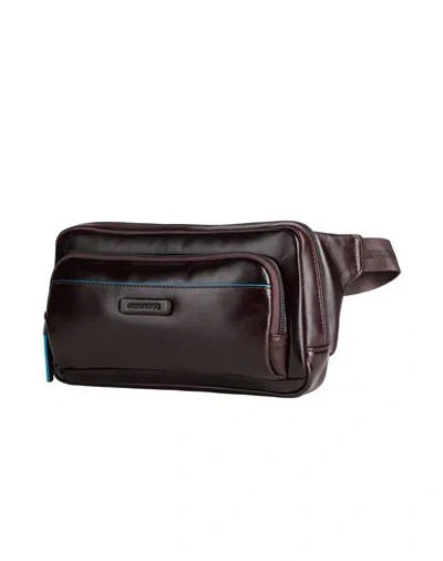 Piquadro Man Belt Bag Dark Brown Size - Leather