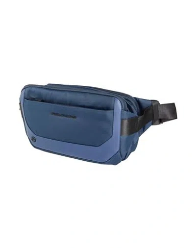 Piquadro Man Belt Bag Midnight Blue Size - Cow Leather, Eva (ethylene - Vinyl - Acetate), Nylon, Pol