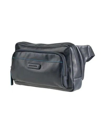 Piquadro Man Belt Bag Midnight Blue Size - Leather