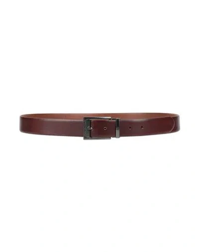 Piquadro Man Belt Chocolate Brown Size Onesize Leather