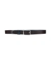 Piquadro Man Belt Dark Brown Size Onesize Leather In Black