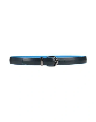 Piquadro Man Belt Midnight Blue Size Onesize Leather