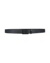 Piquadro Man Belt Midnight Blue Size Onesize Leather In Black