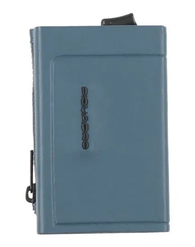 Piquadro Man Cardholder Slate Blue Size - Cow Leather