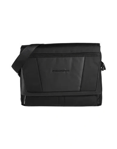 Piquadro Man Cross-body Bag Black Size - Cow Leather, Eva (ethylene - Vinyl - Acetate), Nylon, Polye