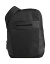 Piquadro Man Cross-body Bag Black Size - Cow Leather, Eva (ethylene - Vinyl - Acetate), Nylon, Polye