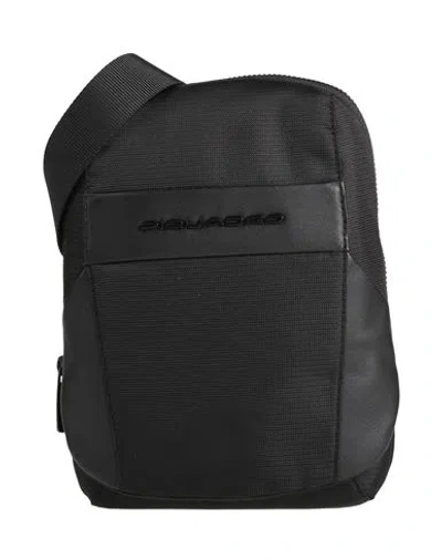 Piquadro Man Cross-body Bag Black Size - Cow Leather, Eva (ethylene - Vinyl - Acetate), Nylon, Polye