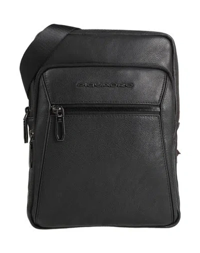 Piquadro Man Cross-body Bag Black Size - Cow Leather, Eva (ethylene - Vinyl - Acetate), Nylon, Polye
