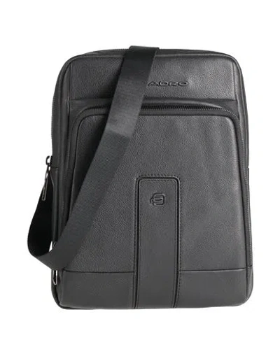 Piquadro Man Cross-body Bag Black Size - Cow Leather, Eva (ethylene - Vinyl - Acetate), Nylon, Polye