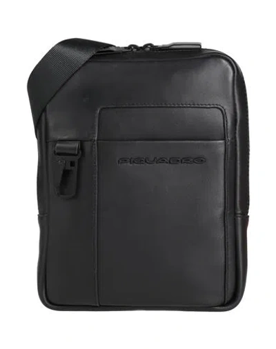 Piquadro Man Cross-body Bag Black Size - Cow Leather, Eva (ethylene - Vinyl - Acetate), Nylon, Polye