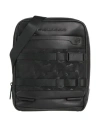Piquadro Man Cross-body Bag Black Size - Leather, Textile Fibers