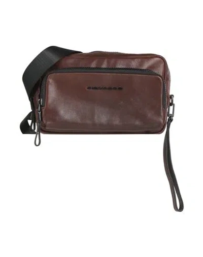 Piquadro Man Cross-body Bag Dark Brown Size - Cow Leather