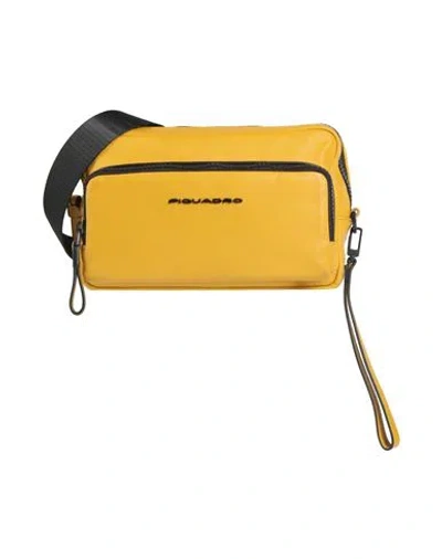 Piquadro Man Cross-body Bag Mustard Size - Cow Leather