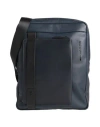 Piquadro Man Cross-body Bag Navy Size - Cow Leather, Eva (ethylene - Vinyl - Acetate), Nylon, Polyes In Blue