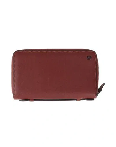 Piquadro Man Document Holder Chocolate Brown Size - Leather