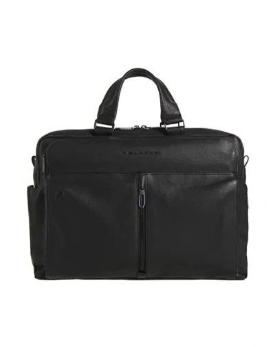 Piquadro Man Handbag Black Size - Cow Leather, Eva (ethylene - Vinyl - Acetate), Nylon, Metal