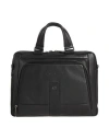 Piquadro Man Handbag Black Size - Cow Leather, Eva (ethylene - Vinyl - Acetate), Nylon, Polyester In Black