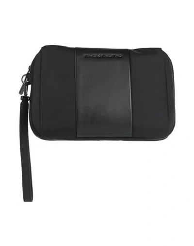 Piquadro Man Handbag Black Size - Cow Leather, Eva (ethylene - Vinyl - Acetate), Nylon, Polyester, M