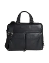 Piquadro Man Handbag Black Size - Cow Leather, Eva (ethylene - Vinyl - Acetate), Nylon, Polyester, M In Black