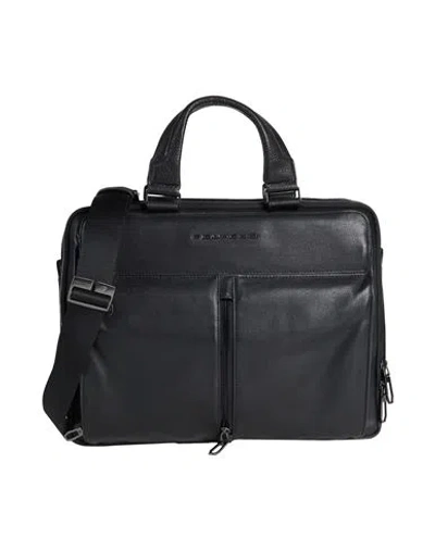 Piquadro Man Handbag Black Size - Cow Leather, Eva (ethylene - Vinyl - Acetate), Nylon, Polyester, M