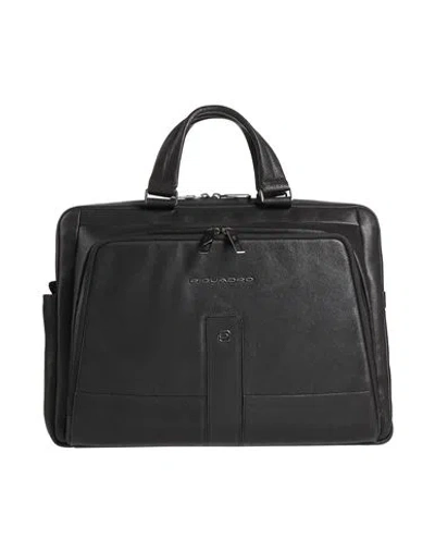 Piquadro Man Handbag Black Size - Cow Leather, Eva (ethylene - Vinyl - Acetate), Nylon, Polyester, M