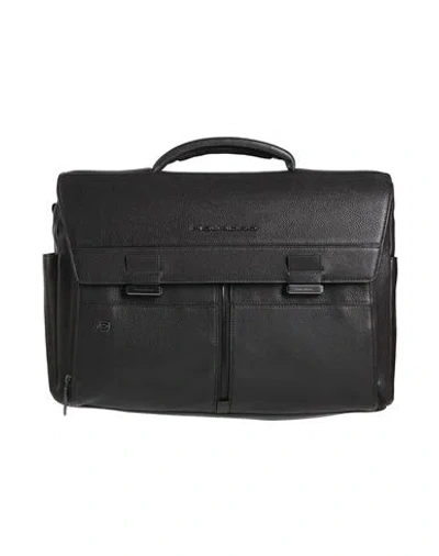 Piquadro Man Handbag Black Size - Cow Leather, Eva (ethylene - Vinyl - Acetate), Nylon, Polyester, M