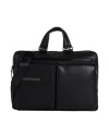 Piquadro Man Handbag Black Size - Cow Leather, Eva (ethylene - Vinyl - Acetate), Nylon, Polyester, M
