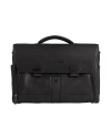 Piquadro Man Handbag Black Size - Cow Leather, Eva (ethylene - Vinyl - Acetate), Nylon, Polyester, M In Black
