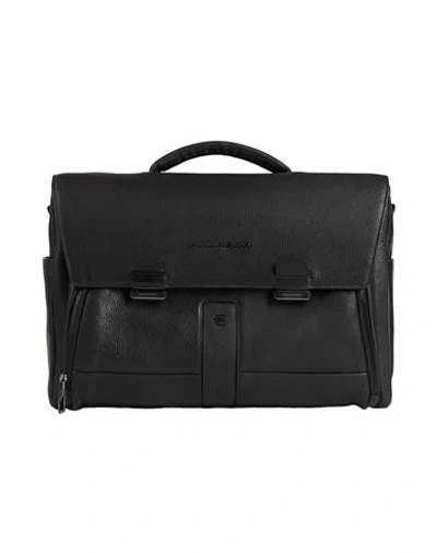 Piquadro Man Handbag Black Size - Cow Leather, Eva (ethylene - Vinyl - Acetate), Nylon, Polyester, M