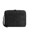 Piquadro Man Handbag Black Size - Cow Leather, Metal In Black