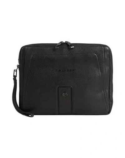 Piquadro Man Handbag Black Size - Cow Leather, Metal