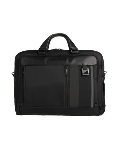 Piquadro Man Handbag Black Size - Cow Leather, Nylon, Polyester