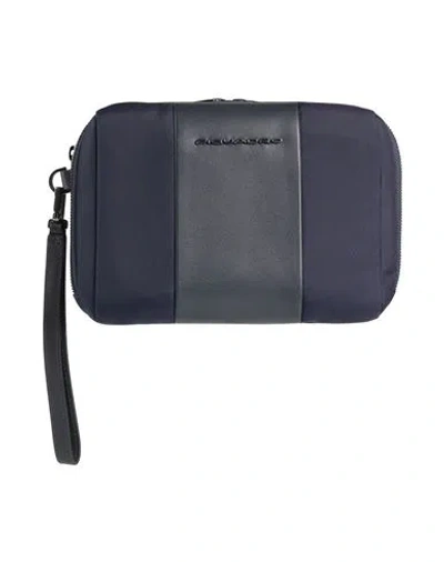 Piquadro Man Handbag Blue Size - Cow Leather, Eva (ethylene - Vinyl - Acetate), Nylon, Polyester, Me