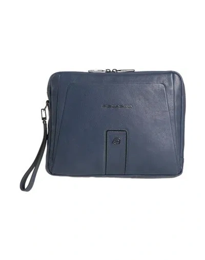 Piquadro Man Handbag Blue Size - Cow Leather, Metal