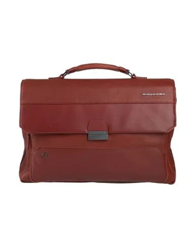 Piquadro Man Handbag Brick Red Size - Cow Leather In Red