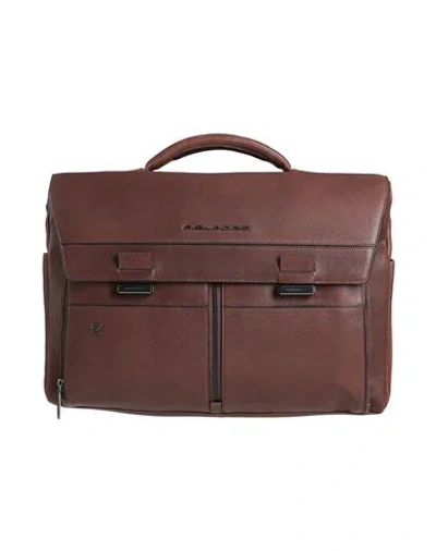 Piquadro Man Handbag Brown Size - Cow Leather, Eva (ethylene - Vinyl - Acetate), Nylon, Polyester, M