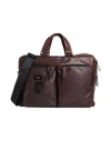 Piquadro Man Handbag Dark Brown Size - Leather In Brown