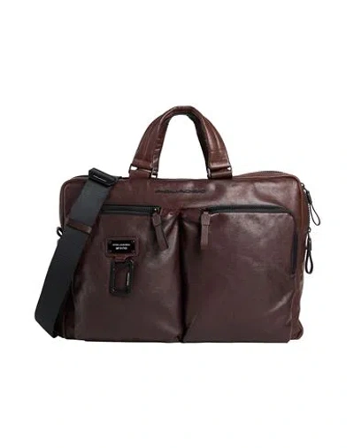 Piquadro Man Handbag Dark Brown Size - Leather