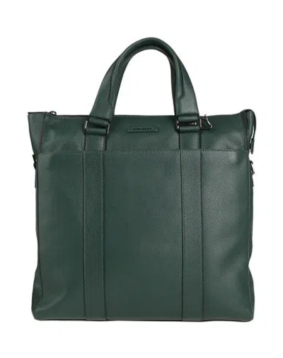 Piquadro Man Handbag Green Size - Leather
