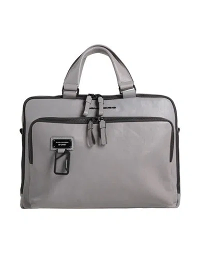 Piquadro Man Handbag Grey Size - Cow Leather