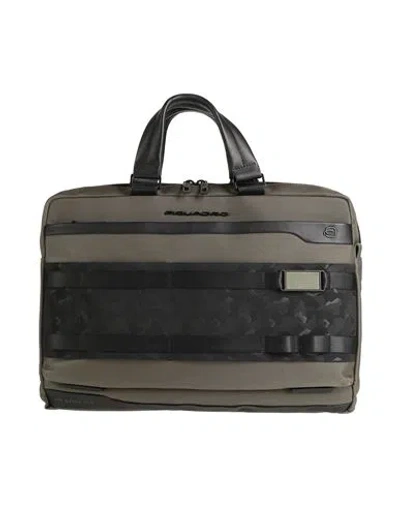 Piquadro Man Handbag Military Green Size - Cow Leather, Eva (ethylene - Vinyl - Acetate), Nylon, Pol