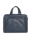 Piquadro Man Handbag Navy Size - Cow Leather, Eva (ethylene - Vinyl - Acetate), Nylon, Polyester In Blue