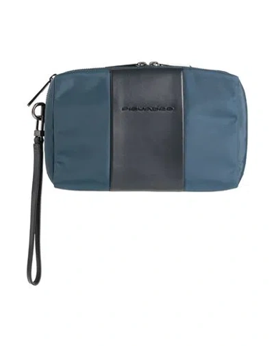 Piquadro Man Handbag Navy Size - Cow Leather, Eva (ethylene - Vinyl - Acetate), Nylon, Polyester, Me
