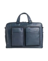 Piquadro Man Handbag Navy Size - Cow Leather, Eva (ethylene - Vinyl - Acetate), Nylon, Polyester, Me