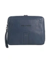 Piquadro Man Handbag Navy Size - Cow Leather, Eva (ethylene - Vinyl - Acetate), Nylon, Polyester, Me