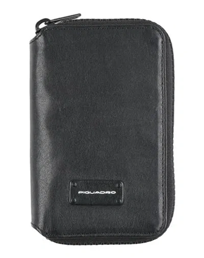 Piquadro Man Wallet Black Size - Bovine Leather