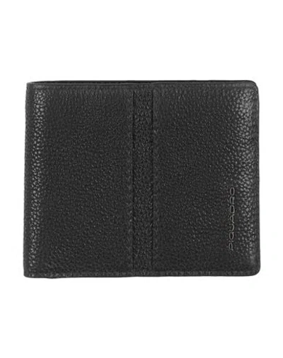 Piquadro Man Wallet Black Size - Cow Leather